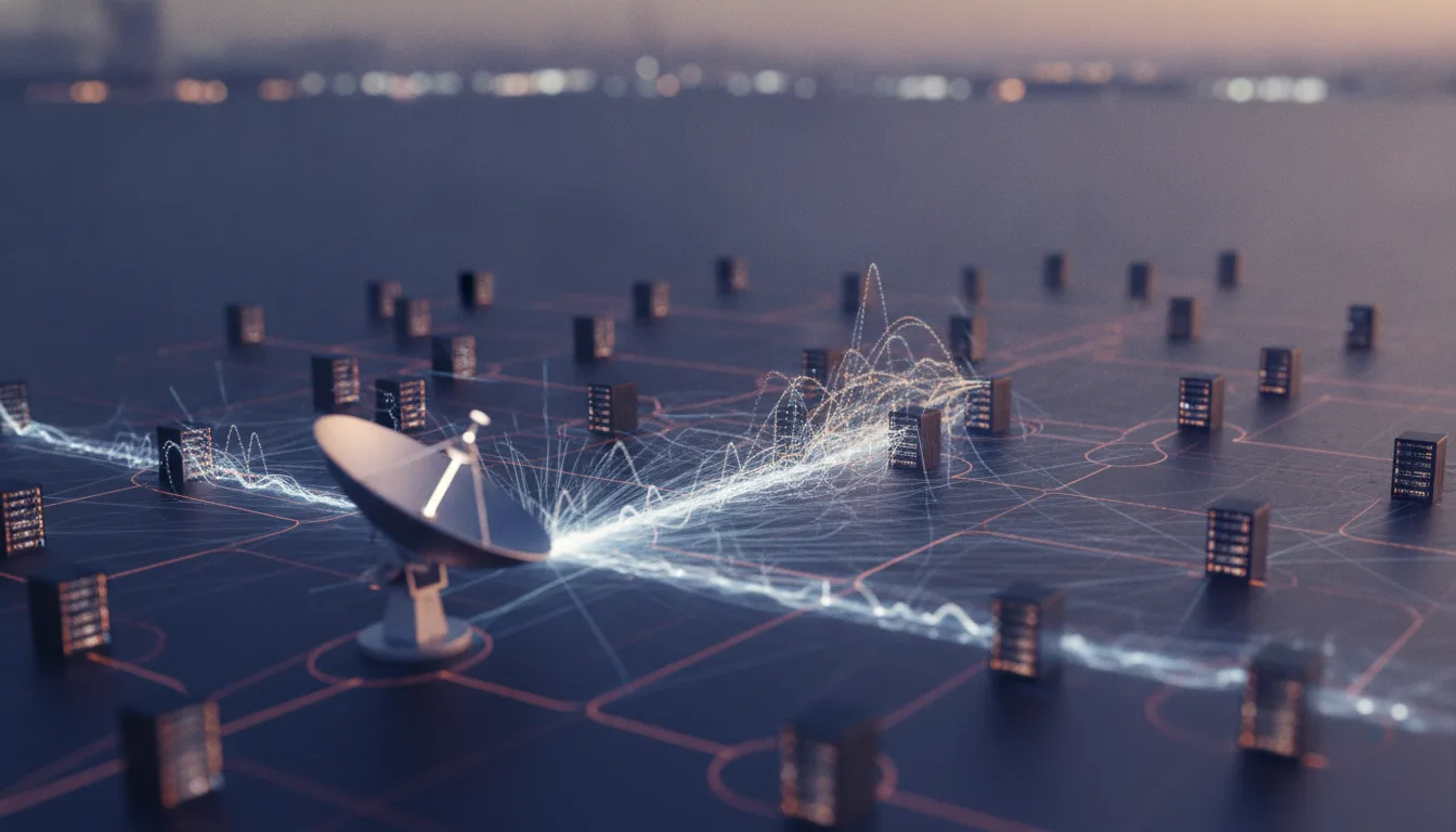 Illustration for "SpaceX Spectrum Move: Ripple Across Telecom Giants"